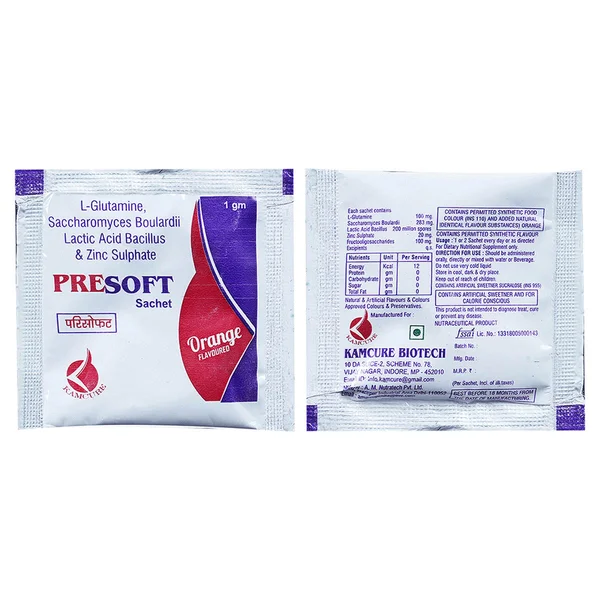 Presoft Orange Flavour Sachet 1 gm, Pack of 1