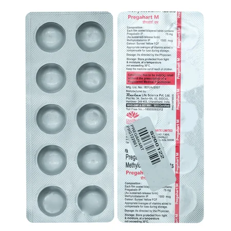 Pregahart M 75 mg/1500 mg Tablet 10's