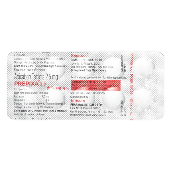 Prepixa 2.5 Tablet 10's, Pack of 10 TABLETS Prepixa 2.5 Tablet 10's, Pack of 10 TABLETS