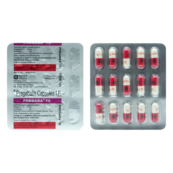 Pregaba 75 Capsule 15's, Pack of 15 CAPSULES