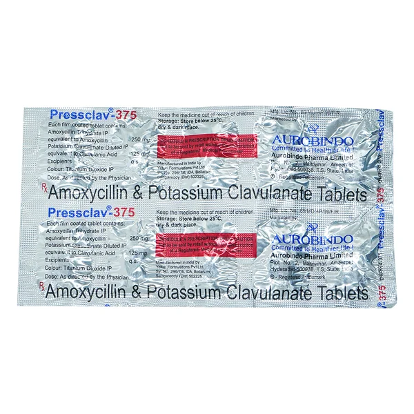 Pressclav-375 Tablet 10's