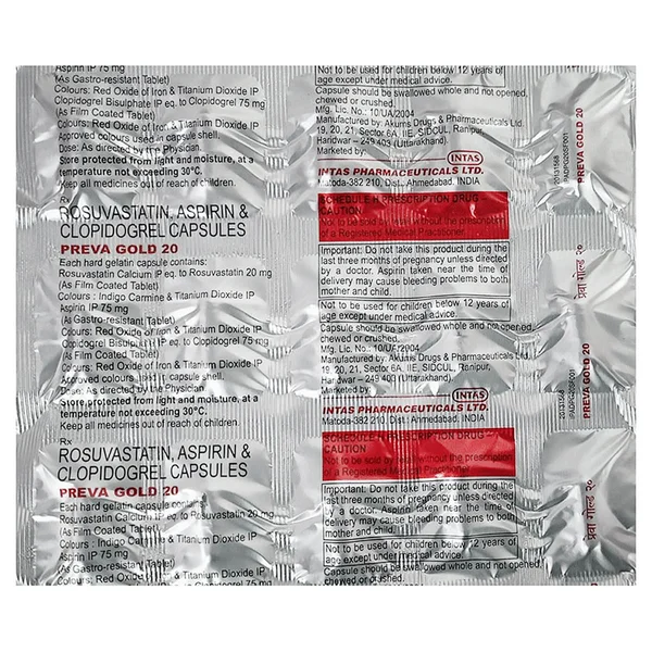 Preva Gold 20 Capsule 15's