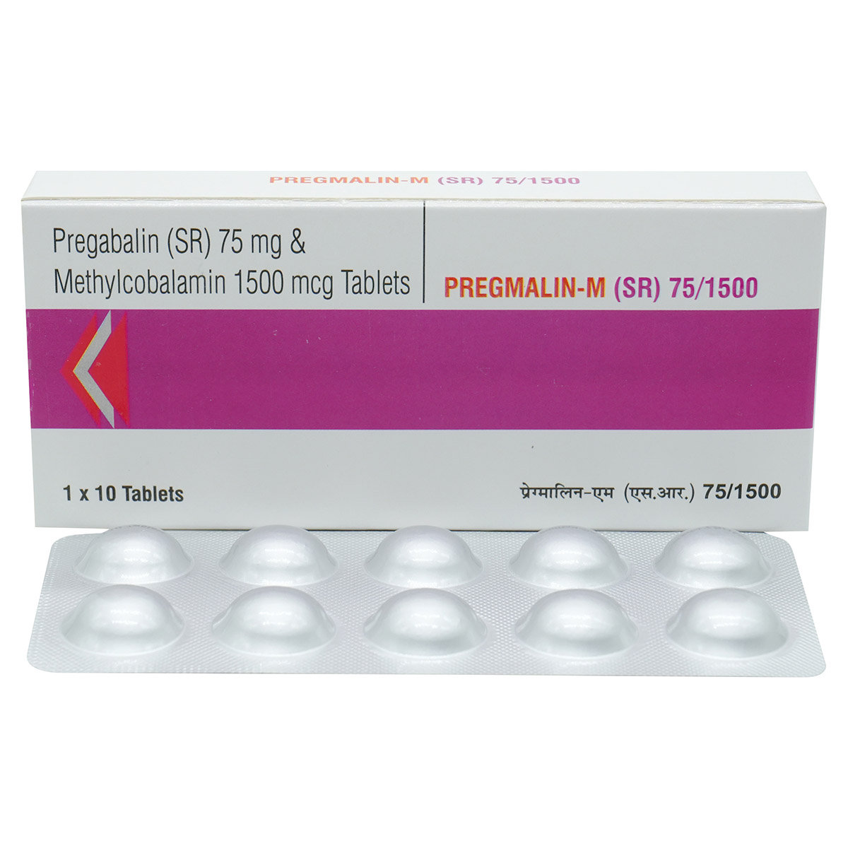 Pregmalin-M SR 75/1500 Tablet 10's, Pack of 10 TABLETS Pregmalin-M SR 75/1500 Tablet 10's, Pack of 10 TABLETS