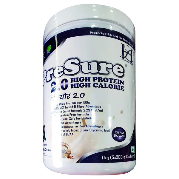Presure 2.0 French Vanilla Creme Flavour High Protein Powder, 1 Kg