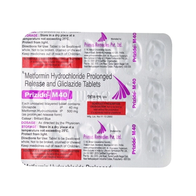 Prizide-M 40 Tablet 15's, Pack of 15 TABLETS