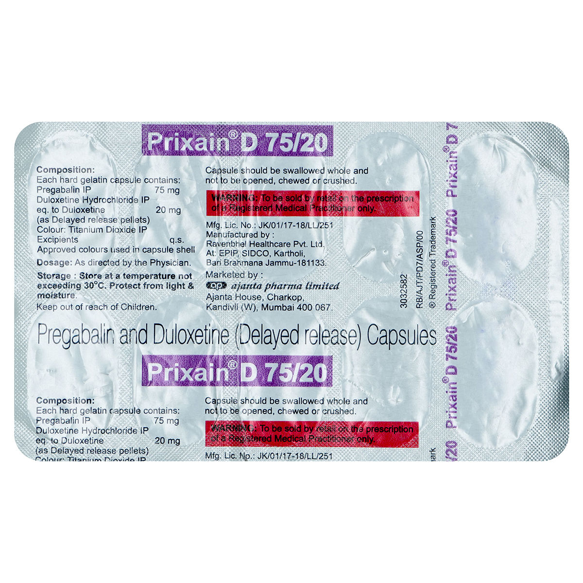 Prixain D 75/20 Tablet Uses, Side Effects, Price Apollo Pharmacy