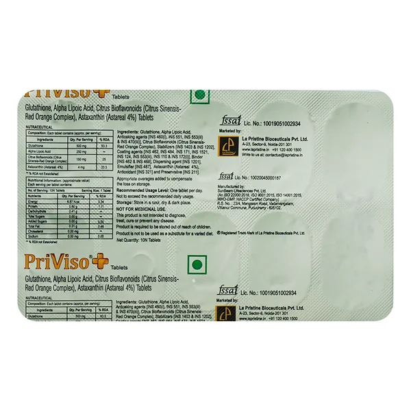 Priviso Plus Tablet 10's