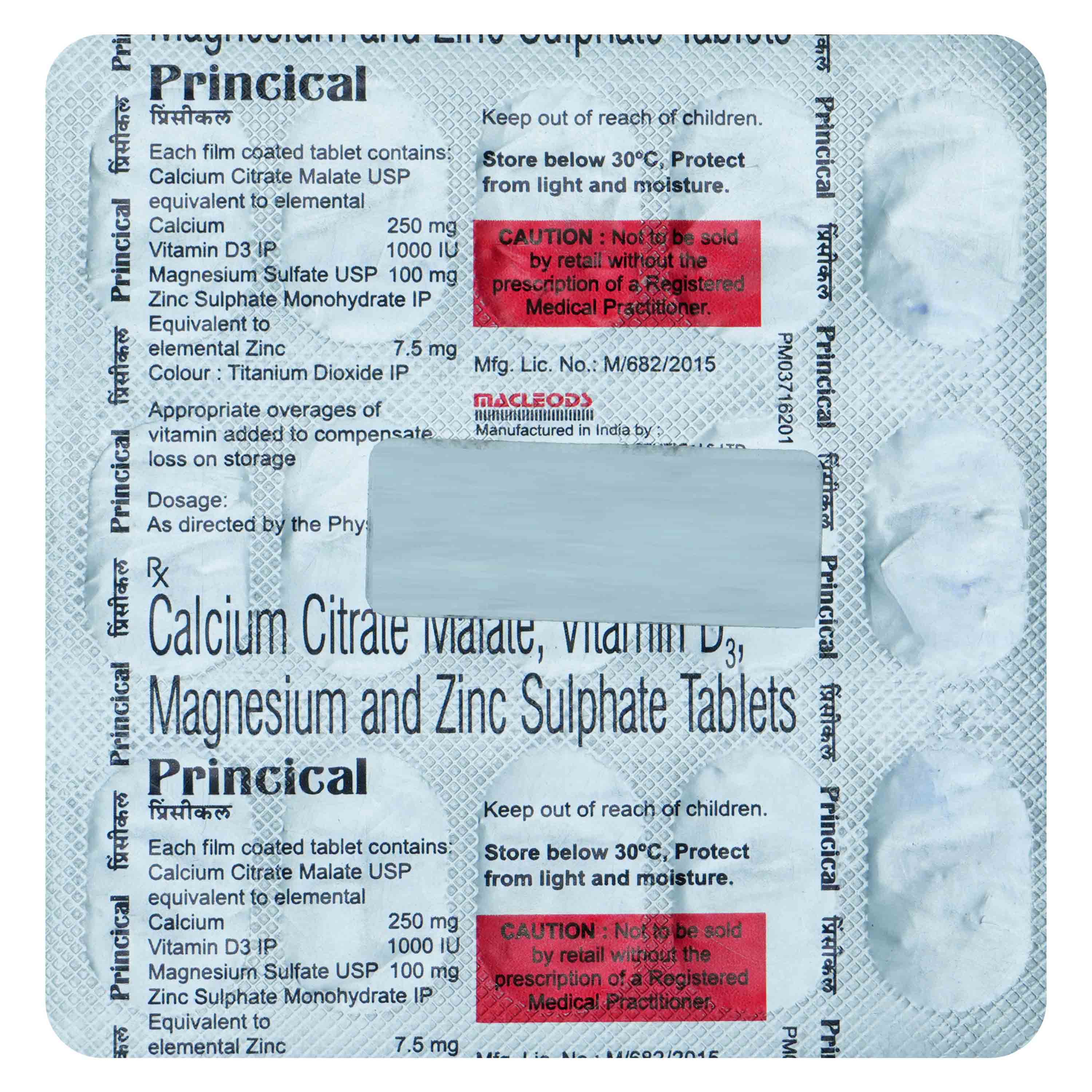 Buy Princical Tablet 15's Online