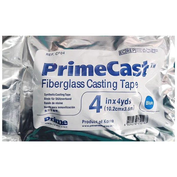 Prime Primecast Fiberglass Casting Tape Blue 4"X3.6 m Cf04