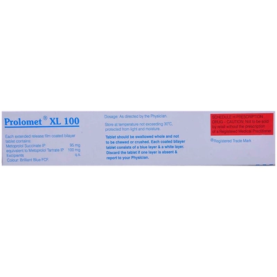 Prolomet XL 100 Tablet 10's, Pack of 10 TABLETS