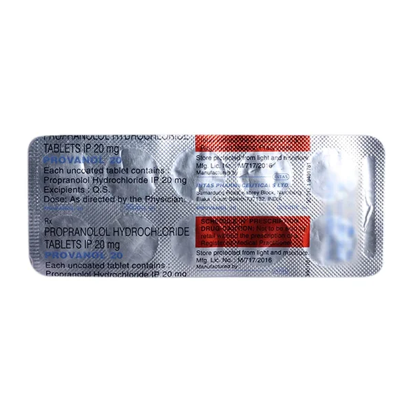 Provanol 20 Tablet 10's, Pack of 10 TABLETS