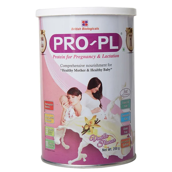 Pro-PL Pregnancy &amp; Lactation Vanilla Flavour Powder, 200 gm Tin, Pack of 1