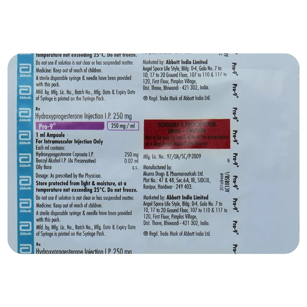 Pro-9 250 mg Injection 1 ml, Pack of 1 Injection