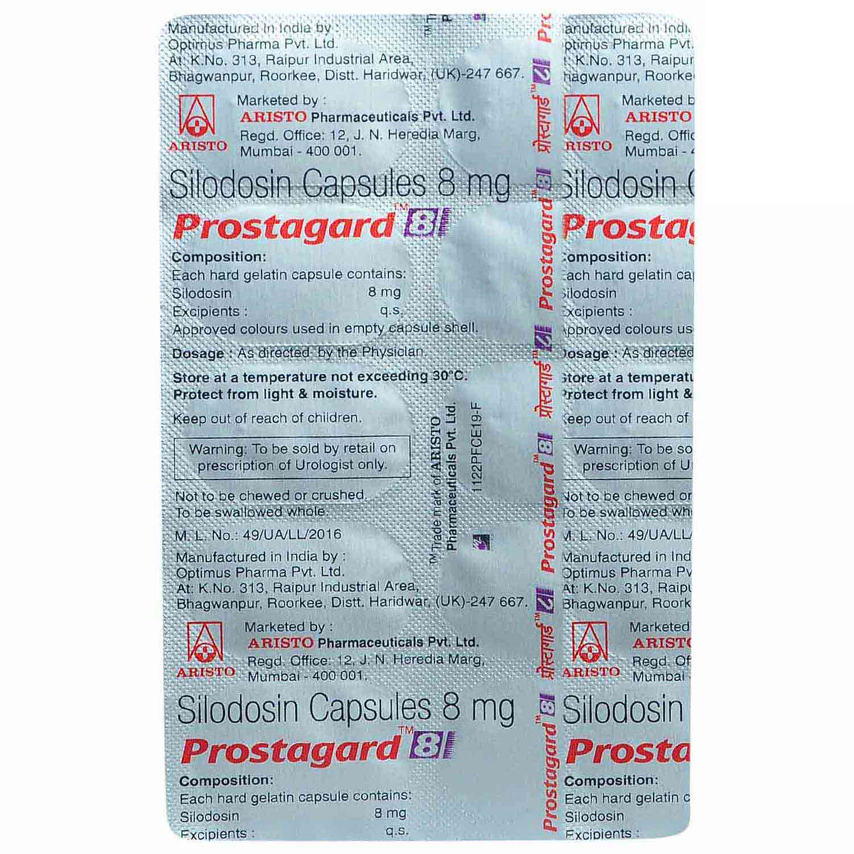 Prostagard 8 Capsule 10's, Pack of 10 CAPSULES Prostagard 8 Capsule 10's, Pack of 10 CAPSULES