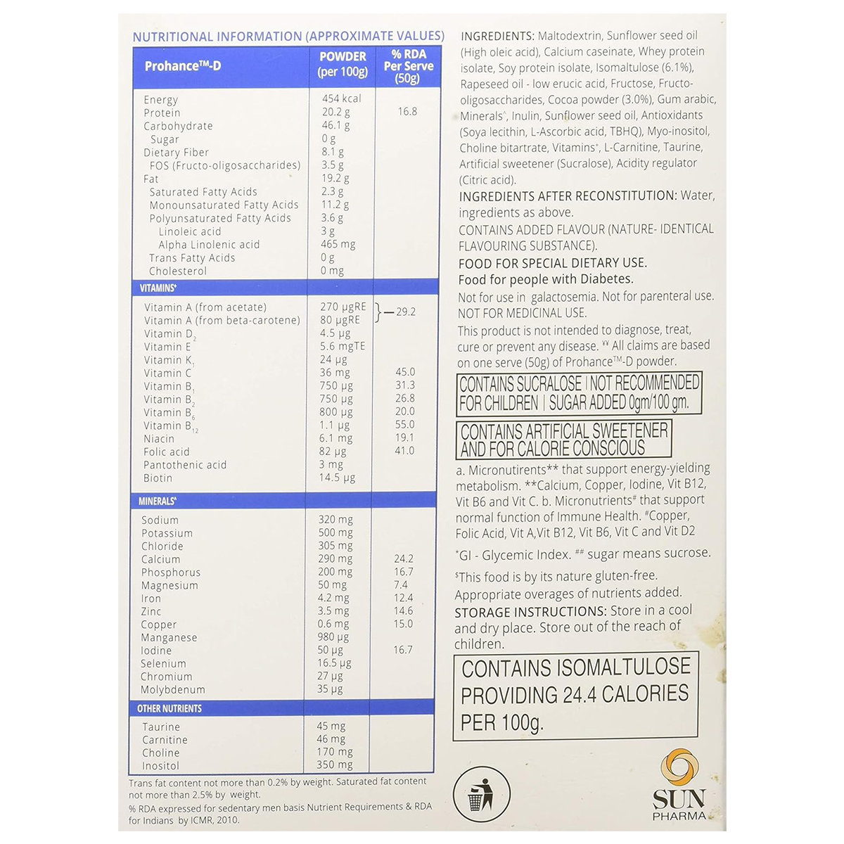 Prohance-D Chocolate Flavour Powder 200 gm, Pack of 1 Prohance-D Chocolate Flavour Powder 200 gm, Pack of 1