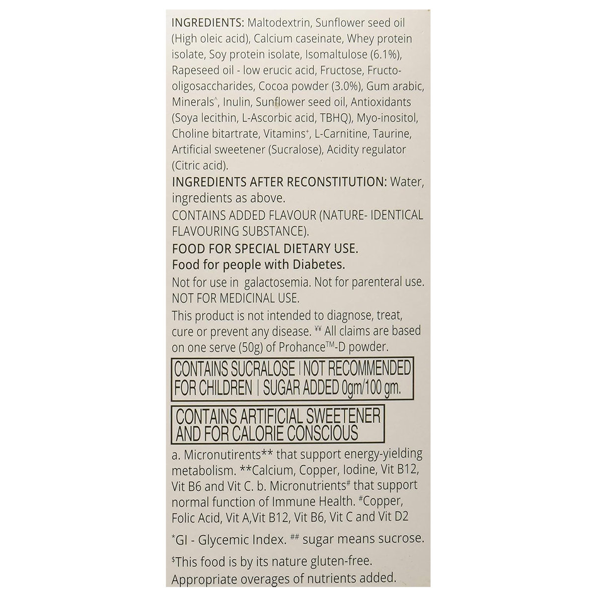 Prohance-D Chocolate Flavour Powder 200 gm, Pack of 1 Prohance-D Chocolate Flavour Powder 200 gm, Pack of 1