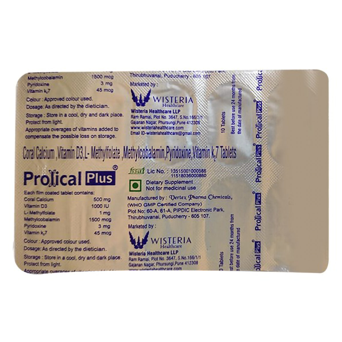 Prolical Plus Tablet 10's, Pack of 10 Prolical Plus Tablet 10's, Pack of 10