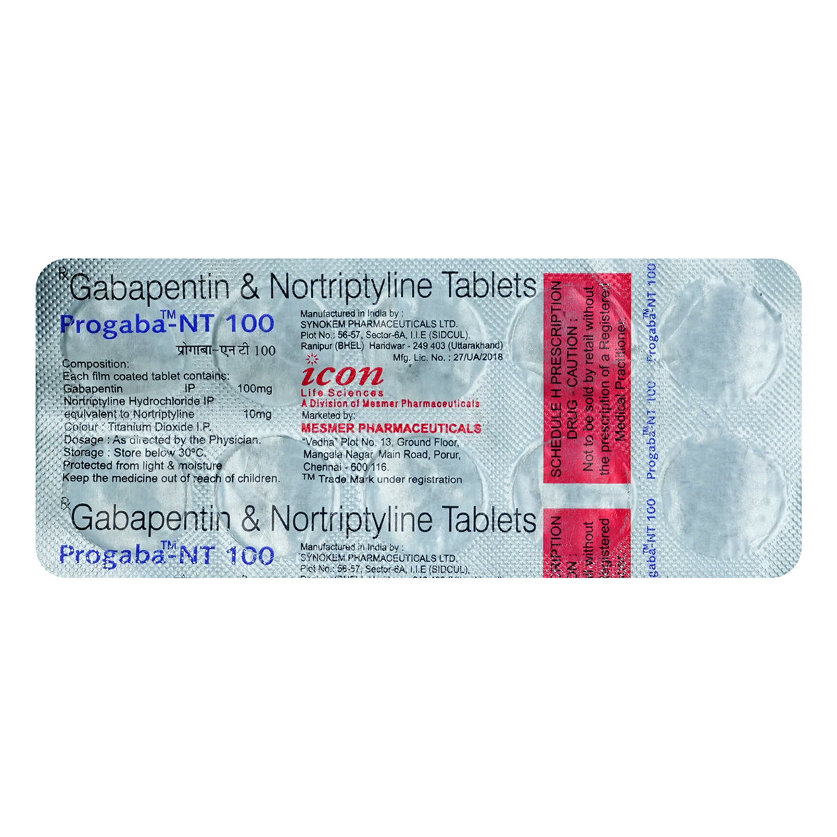 Progaba-NT 100 Tablet 10's, Pack of 10 TabletS Progaba-NT 100 Tablet 10's, Pack of 10 TabletS