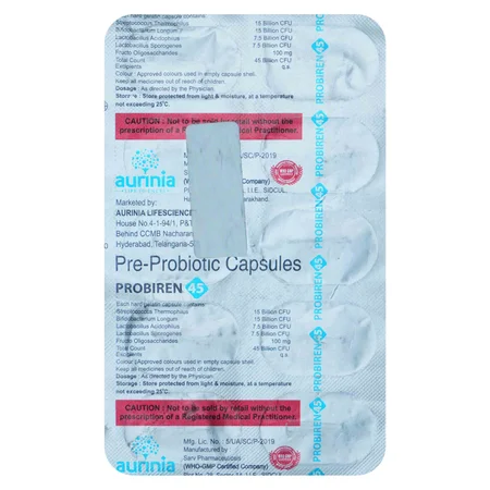 Probiren 45 B CFU Capsule 10's