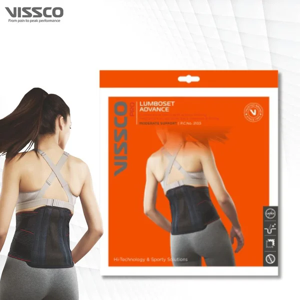 Vissco Pro Lumboset Advance M Grey 2103, 1 Count, Pack of 1