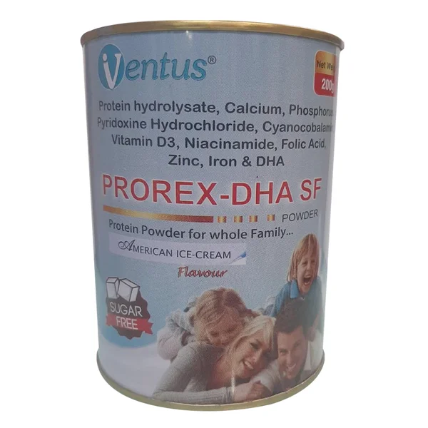 Prorex-DHA Sugar Free American Ice Cream Powder 200 gm, Pack of 1