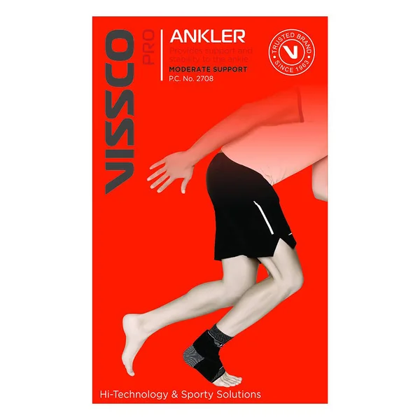 Vissco Pro Ankler Grey Large 2708, 1 Pair, Pack of 1