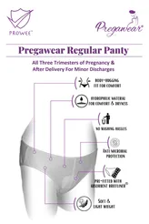 Prowee Pregawear Pre &amp; Post Partum Minor Discharge Panty Medium, 5 Count, Pack of 1