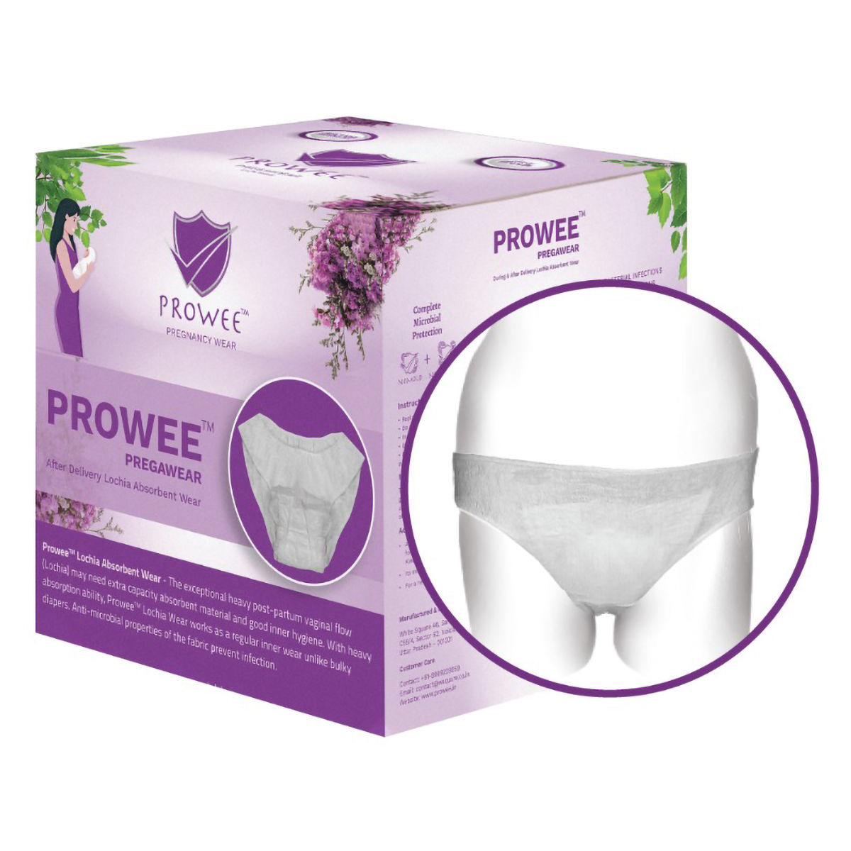 HUPOM Post Partum Underwear Women After Birth Girls Underwear Period  Leisure Tie Drop Waist Purple XL 