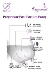 Prowee Pregawear Heavy Discharge After Delivery Panty Medium, 5 Count, Pack of 1