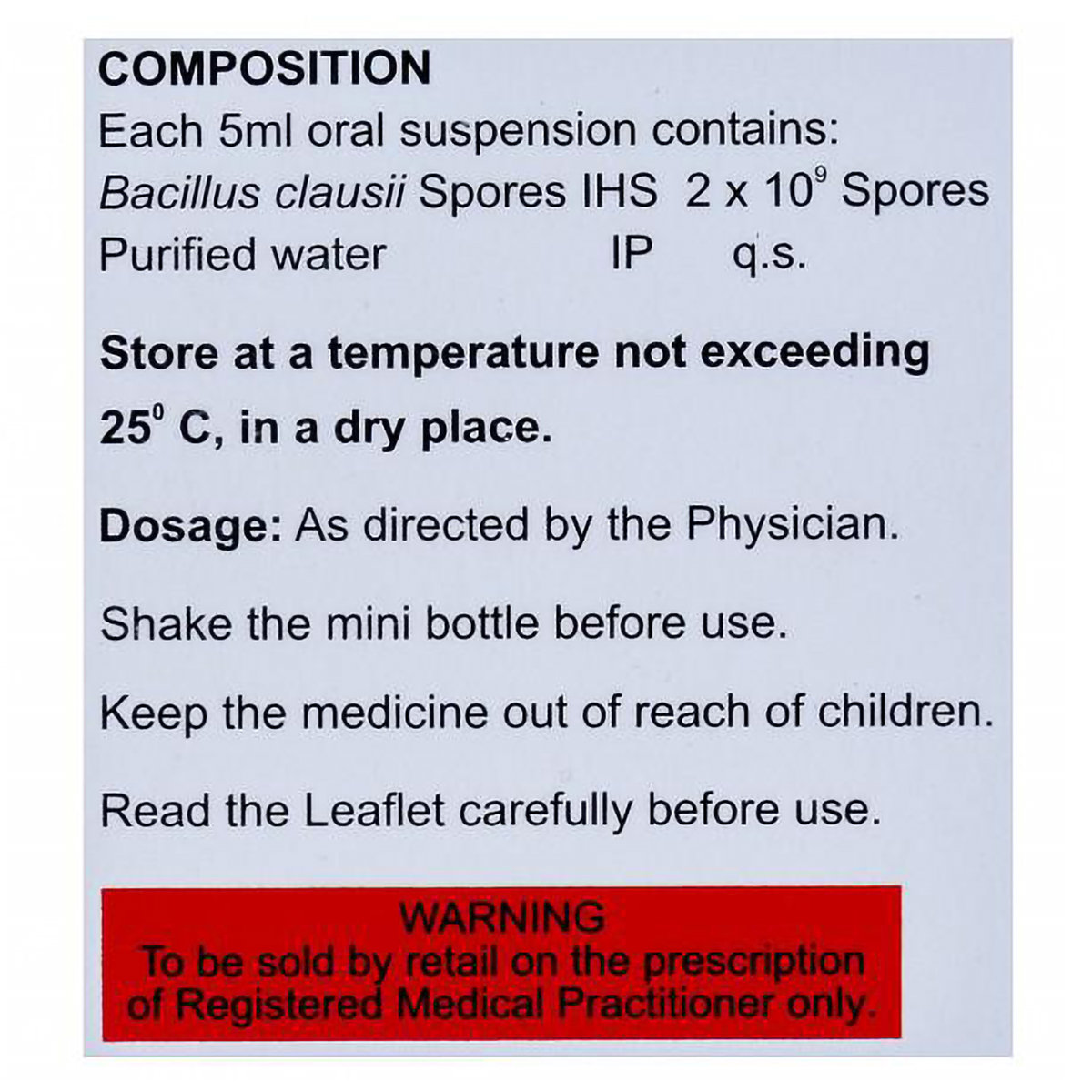 Prosig Suspension 5 ml, Pack of 1 Suspension Prosig Suspension 5 ml, Pack of 1 Suspension