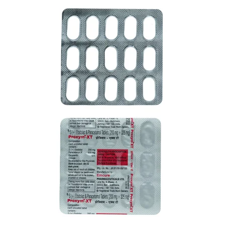 Proxym-XT 200 mg/325 mg Tablet 15's