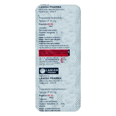 Pronish SR 20 Tablet 10's, Pack of 10 TabletS