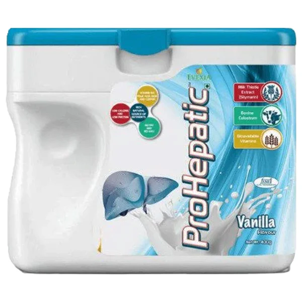 Prohepatic Vanilla Flavour Powder Jar, 400 gm, Pack of 1