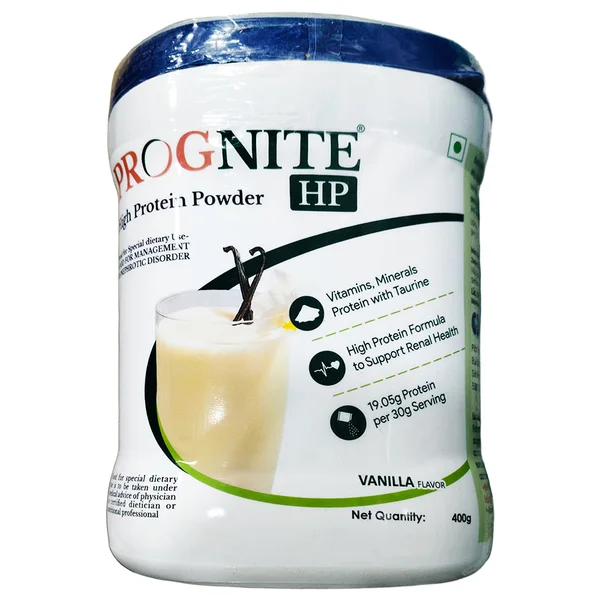 Prognite HP Vanilla Flavour Powder, 400 gm Jar