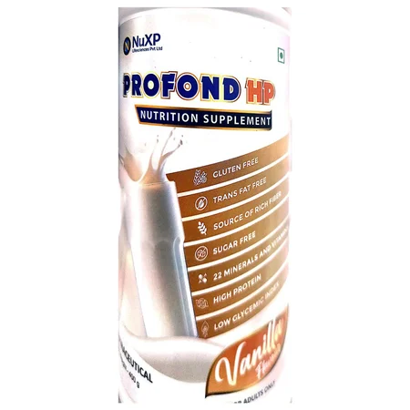 Profond HP Sugar Free Vanilla Flavour Protein Powder, 400 gm