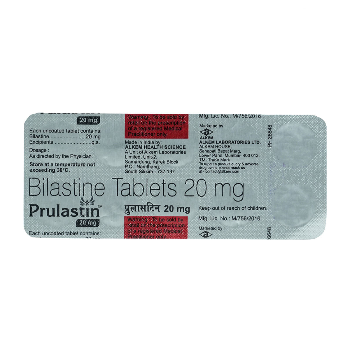 Buy Prulastin Tablet 10's Online