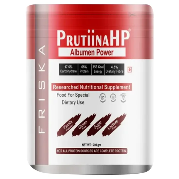 Prutiina HP Albumen Sugar Free Vanilla Flavour Powder 200 gm