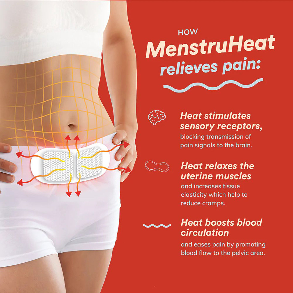 Blood MenstruHeat Pad, 1 Count, Pack of 1 Blood MenstruHeat Pad, 1 Count, Pack of 1