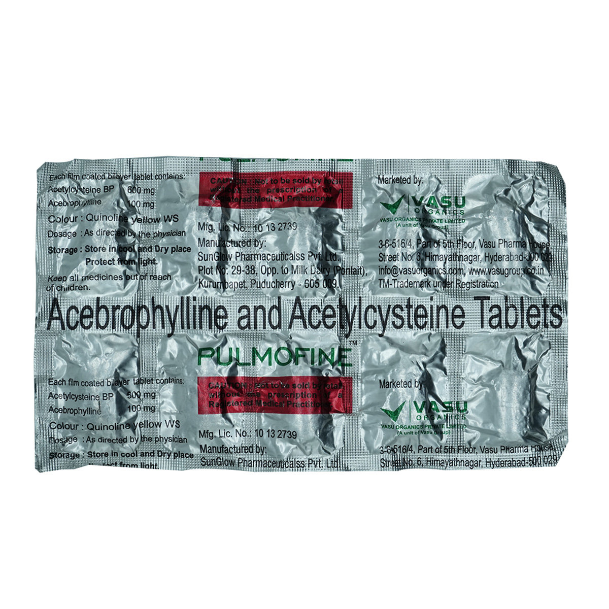 Pulmofine Tablet 10's, Pack of 10 TABLETS Pulmofine Tablet 10's, Pack of 10 TABLETS