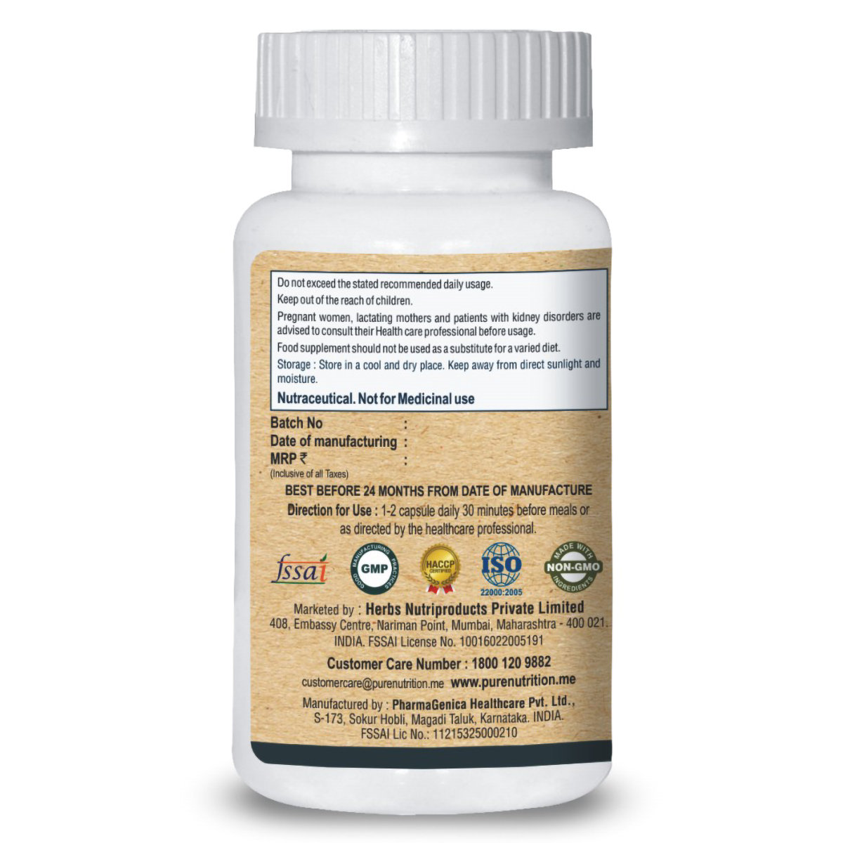 Pure Nutrition Alpha Lipoic Acid 350 mg, 60 Capsules, Pack of 1 Pure Nutrition Alpha Lipoic Acid 350 mg, 60 Capsules, Pack of 1