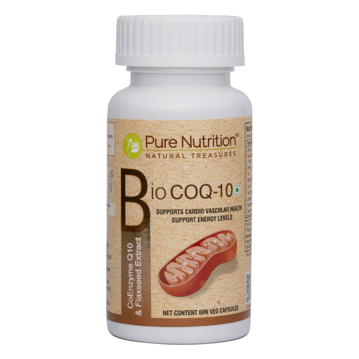 Buy Pure Nutrition Bio COQ-10 495 mg, 60 Capsules Online