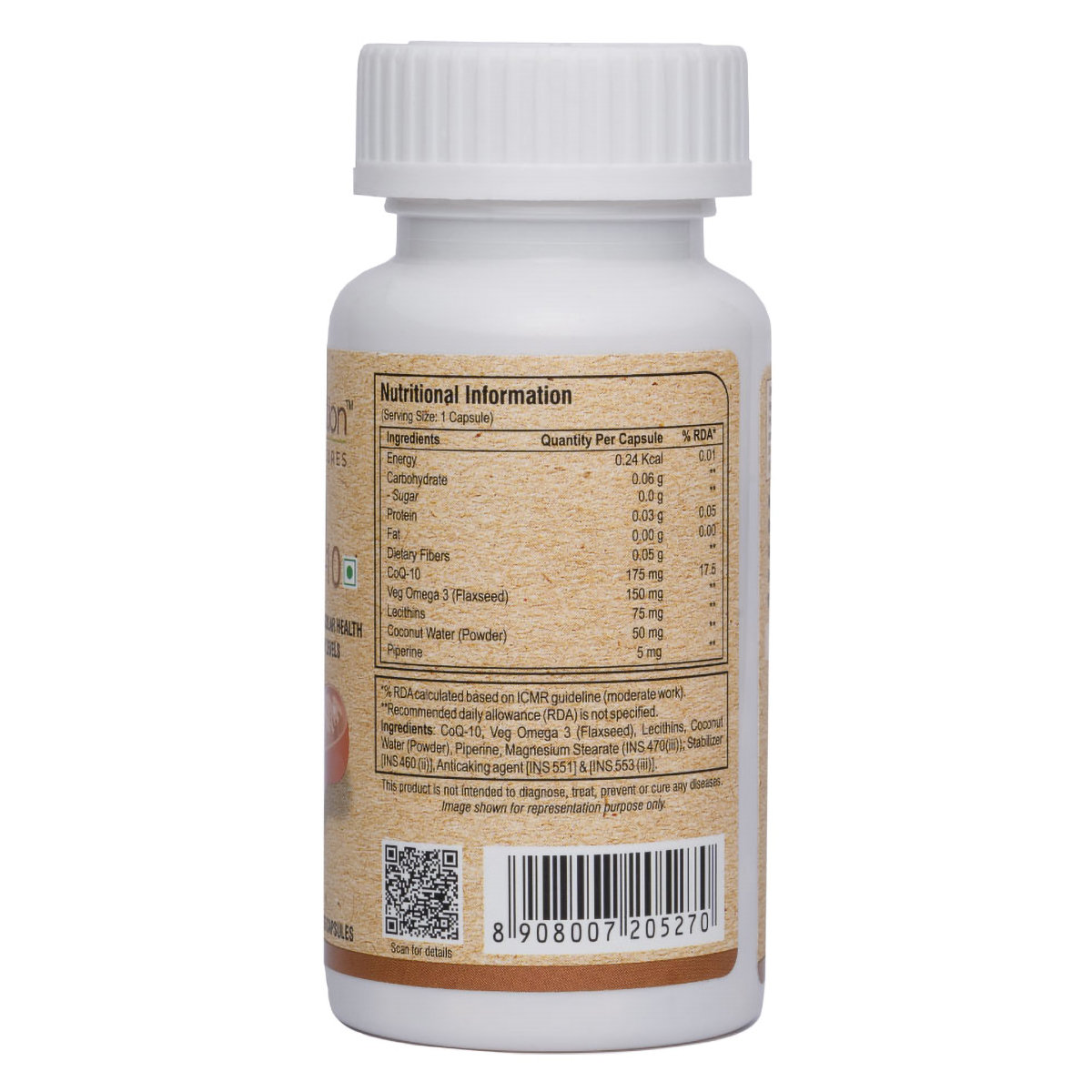 Pure Nutrition Bio COQ-10 495 mg, 60 Capsules, Pack of 1 Pure Nutrition Bio COQ-10 495 mg, 60 Capsules, Pack of 1