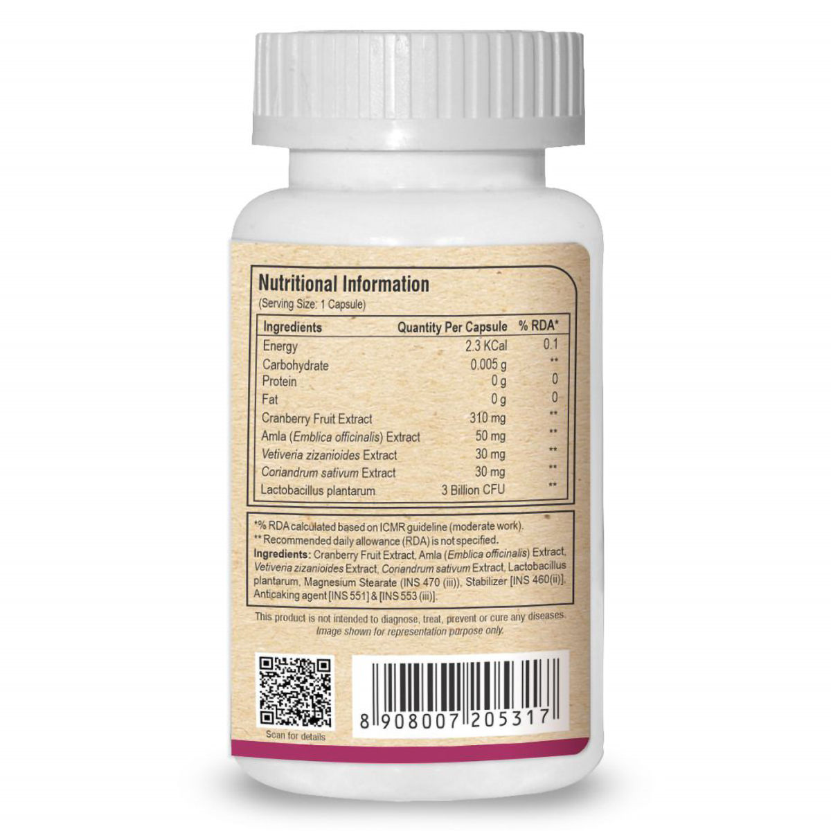 Pure Nutrition Cranberry Plus 620 mg, 60 Capsules Price, Uses, Side