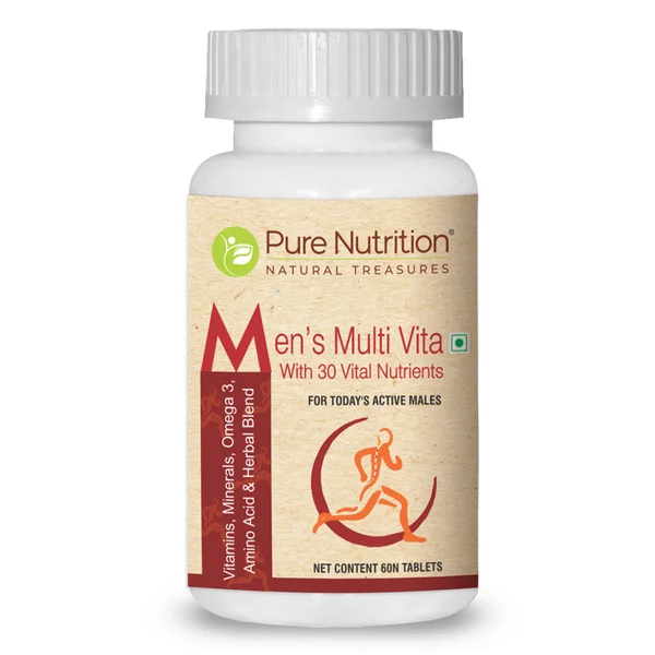 Pure Nutrition Men's Multi Vitamin, 60 Tablets, Pack of 1