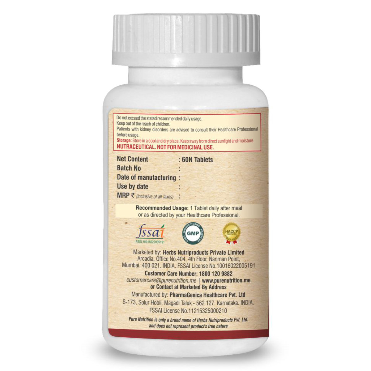 Pure Nutrition Men's Multi Vitamin, 60 Tablets, Pack of 1 Pure Nutrition Men's Multi Vitamin, 60 Tablets, Pack of 1