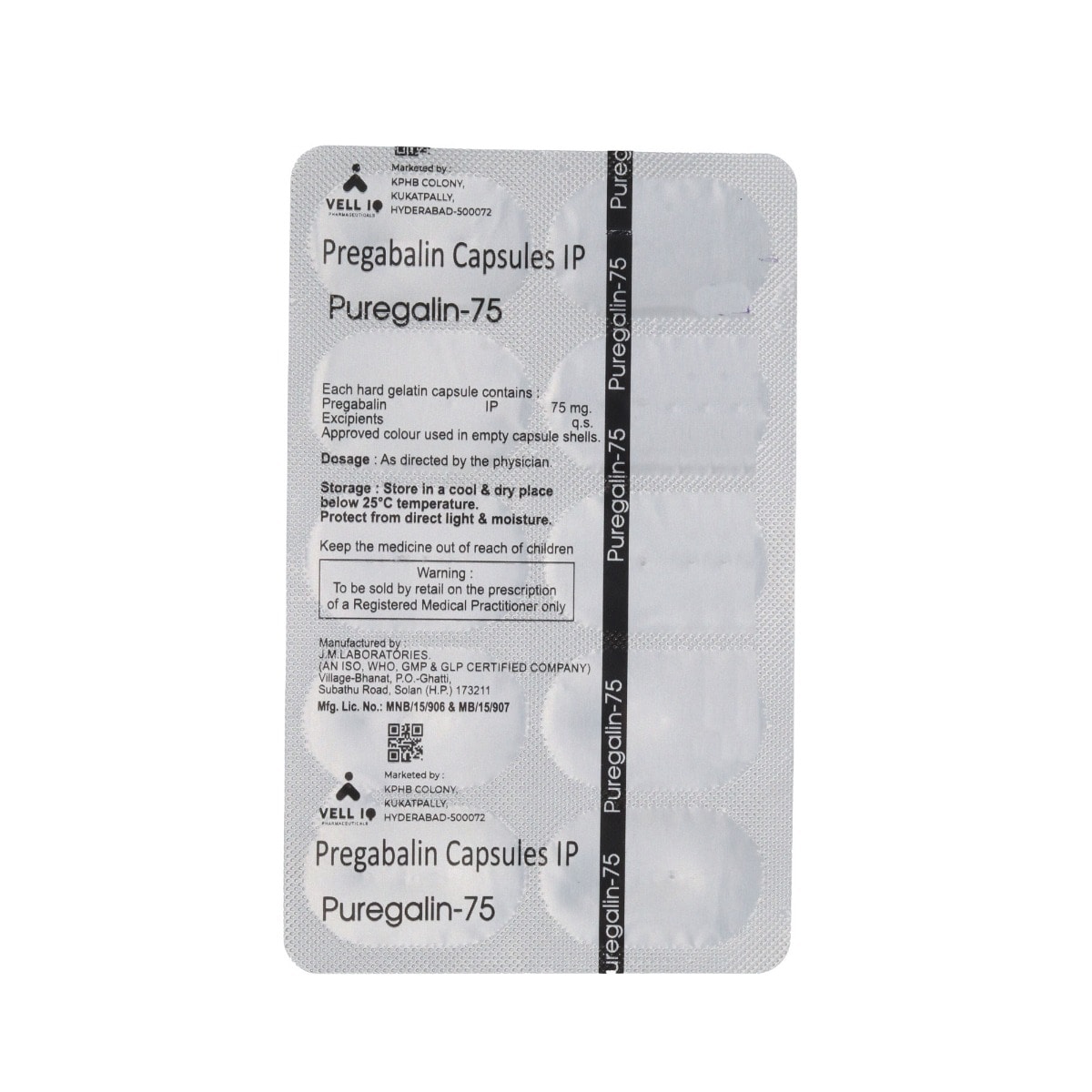 Puregalin-75 Capsule 10's, Pack of 10 CapsuleS Puregalin-75 Capsule 10's, Pack of 10 CapsuleS