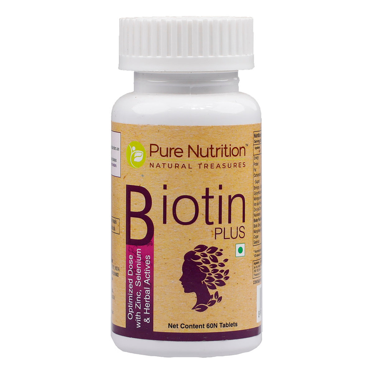 Pure Nutrition Biotin⁺, 60 Tablets, Pack of 1 Pure Nutrition Biotin⁺, 60 Tablets, Pack of 1