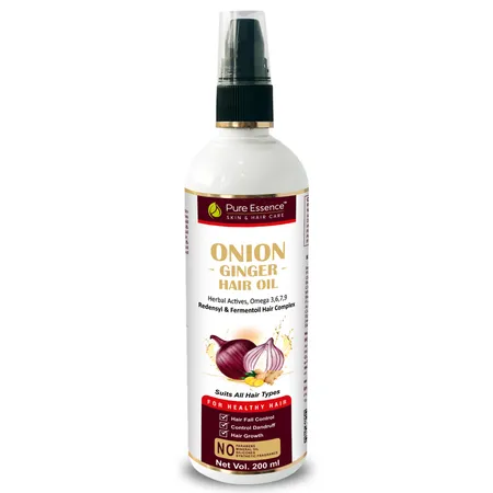 Pure Essence Onion-Ginger Hair Oil, 200 ml