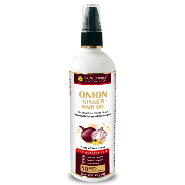 Pure Essence Onion-Ginger Hair Oil, 200 ml, Pack of 1