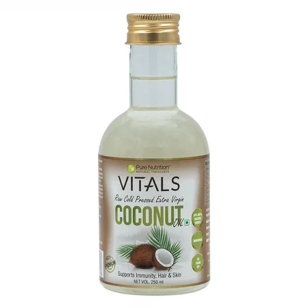 Pure Nutrition Vitals Raw Cold Pressed Extra Virgin Coconut Oil, 250 ml